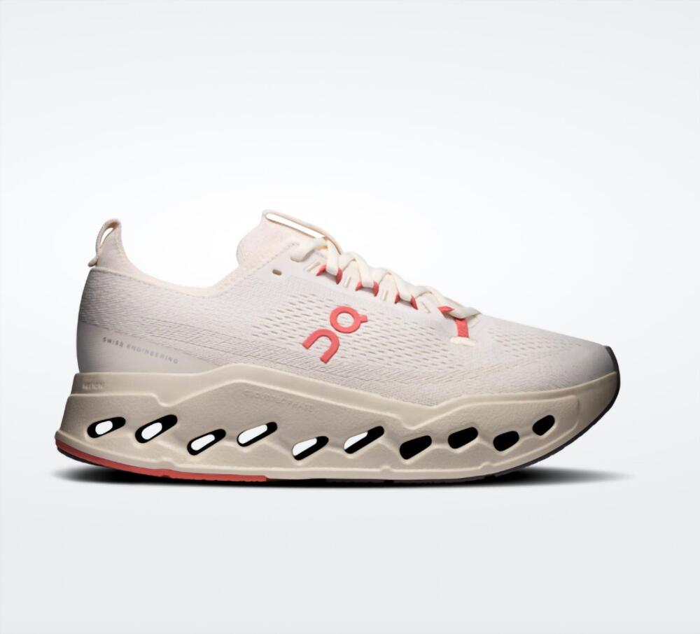 NEW ON men's cloudsurfer max running shoes in ivory salmon